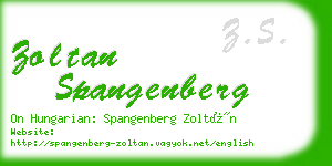 zoltan spangenberg business card